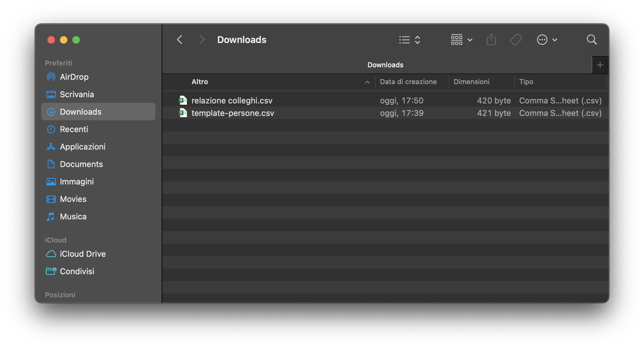 Screenshot esempio 1